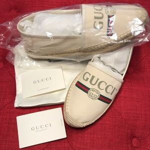 Authentic Gucci canvas slip on shoe, New in box